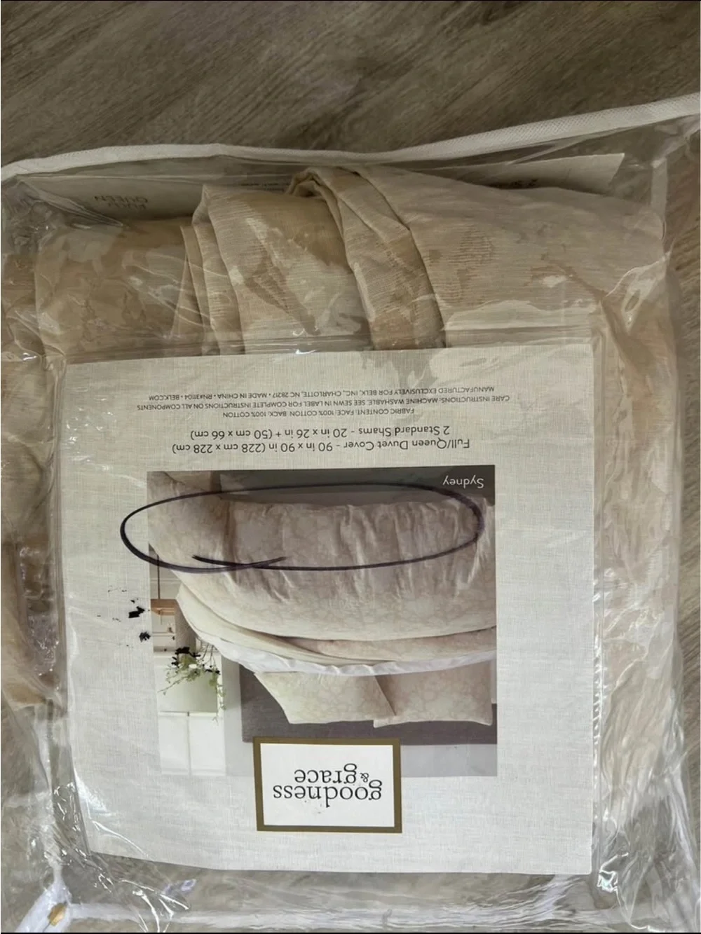 Goodness and grace Sydney duvet cover set- cotton - full/queen